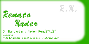 renato mader business card